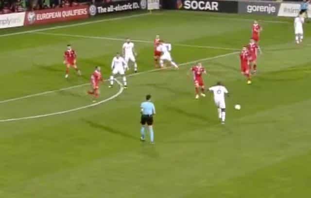 Paul Pogba produces outrageous assist for Antoine Griezmann volley