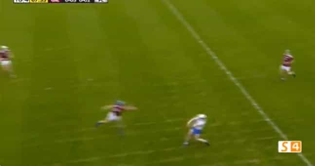 Waterford’s Stephen Bennett smashes over monstrous point against Galway