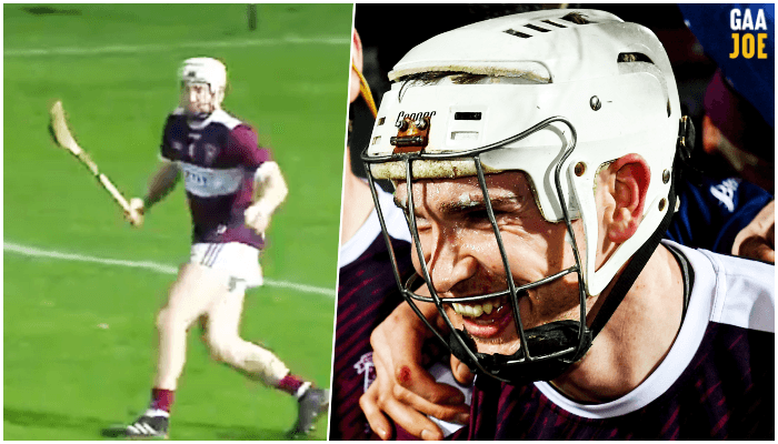 Brendan Maher scores a point with a broken hurl