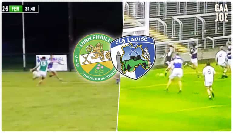 Laois and Offaly back with back-heel goals and stanchion-rockers