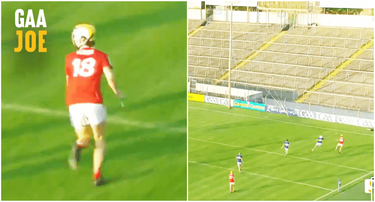 Man with the mullet scores a point from the end-line