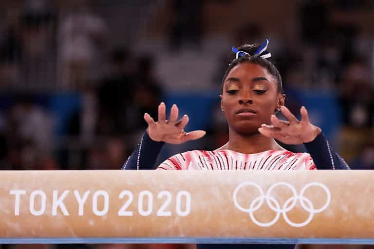 Emotional scenes at the Ariake Arena as Simone Biles makes a bronze medal winning return