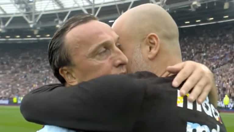 Pep Guardiola reveals what he said to Mark Noble during touching embrace Pep Guardiola reveals what he said to Mark Noble during touching embrace