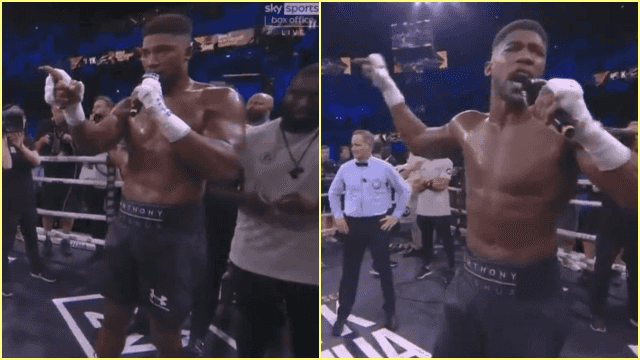 Anthony Joshua steals the microphone after losing to Oleksandr Usyk and gives bizarre speech