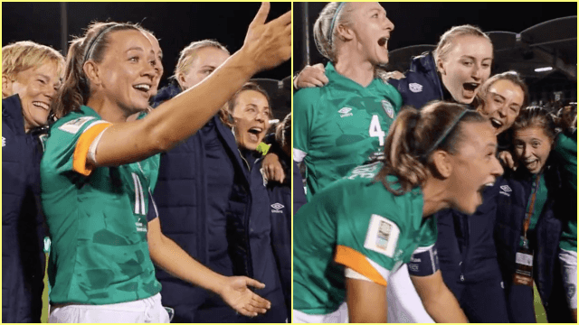 “By the head of an English woman” – Katie McCabe delivers hilarious speech as Ireland reach World Cup play-offs