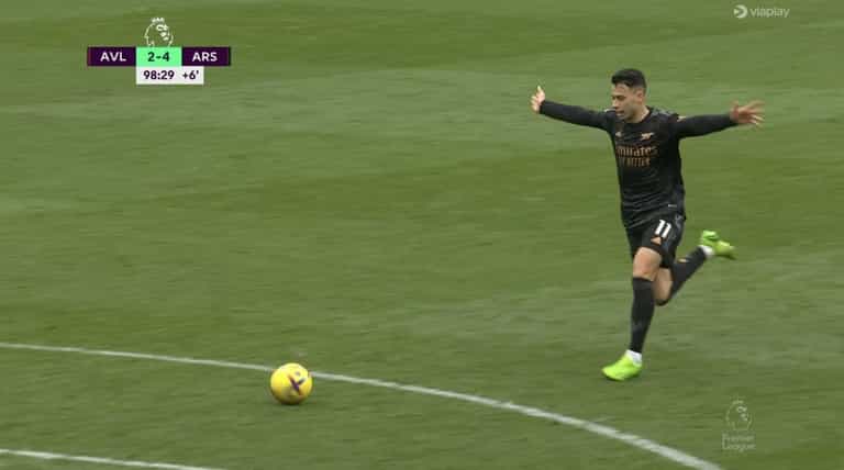 Gabriel Martinelli celebrates goal before he even scores it to seal Arsenal win