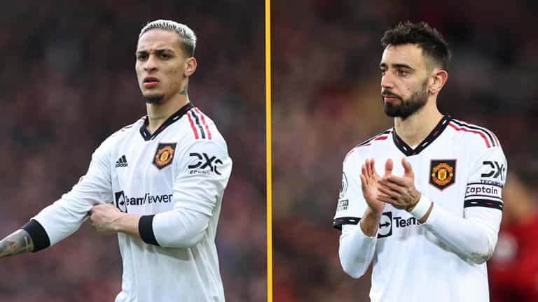 The role of Antony and Bruno Fernandes in Man United’s 7-0 loss to Liverpool must be highlighted