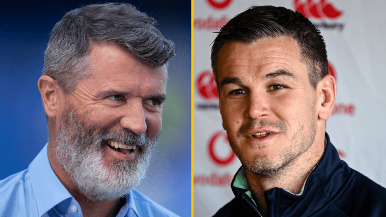 Roy Keane cracks jokes with Johnny Sexton and Andy Farrell at Ireland training camp Roy Keane cracks jokes with Johnny Sexton and Andy Farrell at Ireland training camp