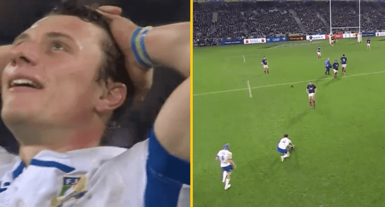 Italy denied famous Six Nations win as ball falls off the tee in dying seconds