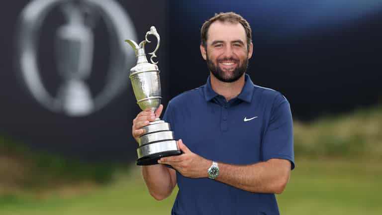 Fans spot hilarious Scheffler hairline airbrush by Taylormade after Open win Fans spot hilarious Scheffler hairline airbrush by Taylormade after Open win