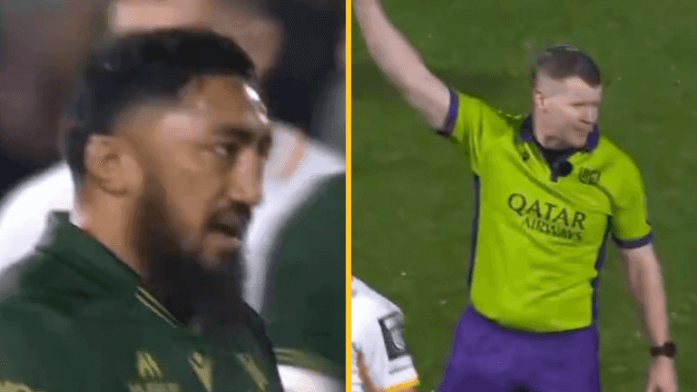 Footage shows moment banned Bundee Aki crossed the line with red against Leinster