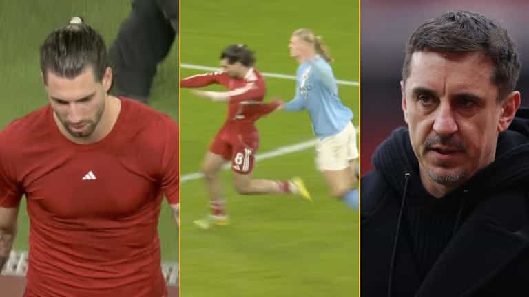 Gary Neville slams Craig Pawson for bizarre handling of Liverpool v Man City ending