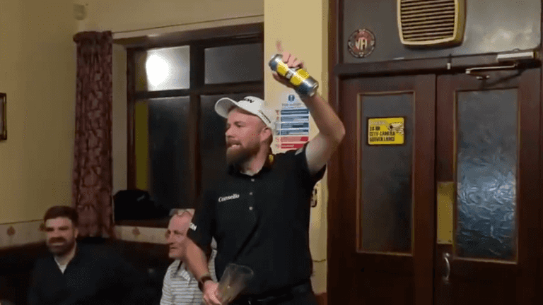 Shane Lowry seen singing anti-Westmeath chant during Irish Open celebrations