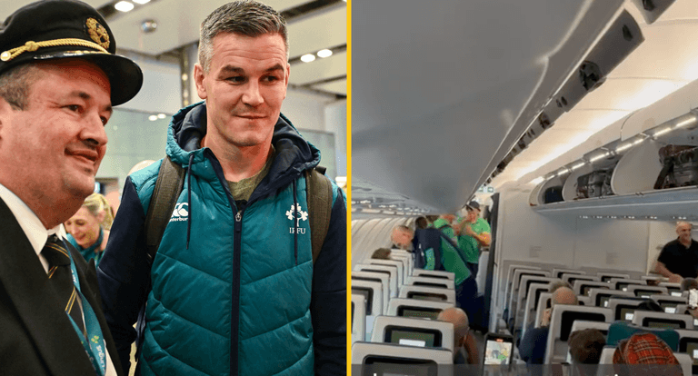 Jack Conan and Bundee Aki try to cheer Sexton up with flight announcement on way home from Paris Jack Conan and Bundee Aki try to cheer Sexton up with flight announcement on way home from Paris