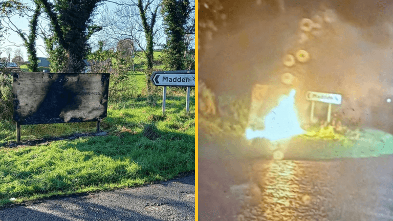 Special sign for Armagh SFC winners burnt to crisp by vandals Special sign for Armagh SFC winners burnt to crisp by vandals