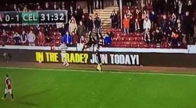 Video: Fan has hilarious fall at Celtic match and nobody notices