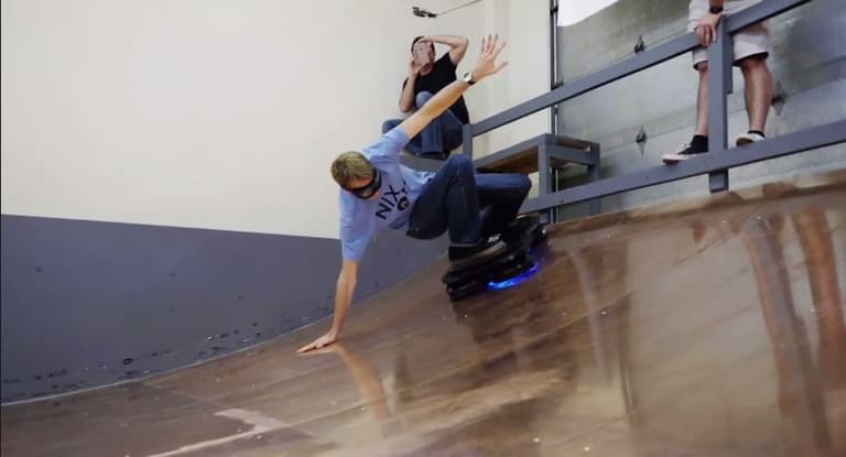 Video: Tony Hawk rides a hoverboard (no really!) Video: Tony Hawk rides a hoverboard (no really!)