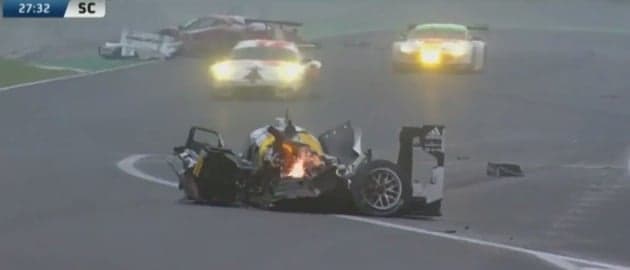 Mark Webber rushed for medical checks after 300kph crash