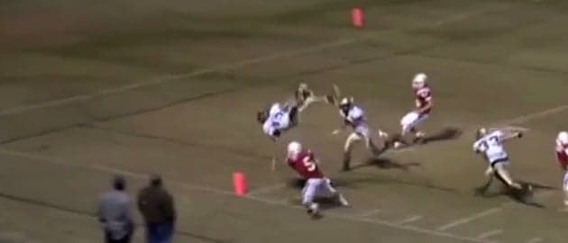 VIDEO: Garryn Chowns’ front-flip into the end zone is almost too much for us