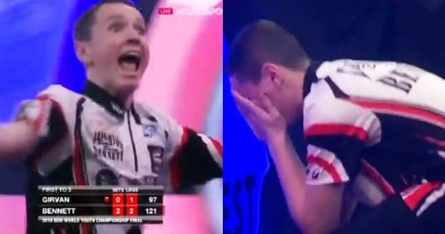 13-year-old goes wild after checking out with beautiful 121 to win BDO youth 13-year-old goes wild after checking out with beautiful 121 to win BDO youth