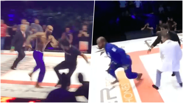 All hell breaks loose at Jiu-Jitsu event after injured fighter attacks opponent’s team