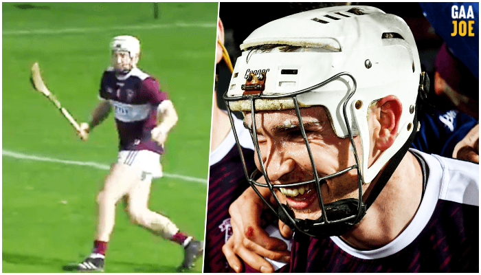 Brendan Maher scores a point with a broken hurl