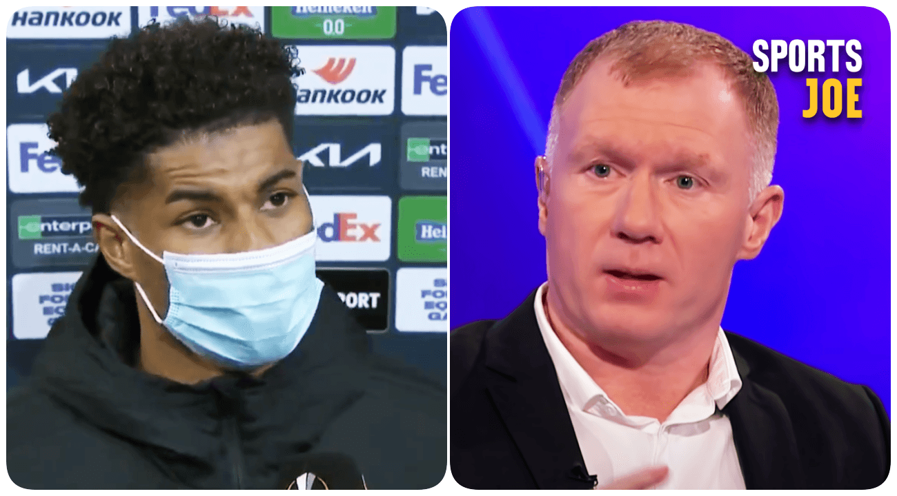 Marcus Rashford comes out fighting but Paul Scholes isn’t buying it
