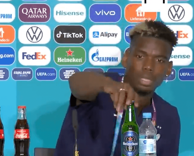 Paul Pogba does a Cristiano Ronaldo on it, Heineken gets the nudge Paul Pogba does a Cristiano Ronaldo on it, Heineken gets the nudge