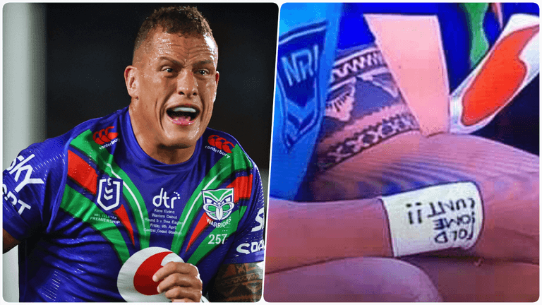 Rugby League star fined $5,000 after TV cameras pick up obscene motivational message Rugby League star fined $5,000 after TV cameras pick up obscene motivational message