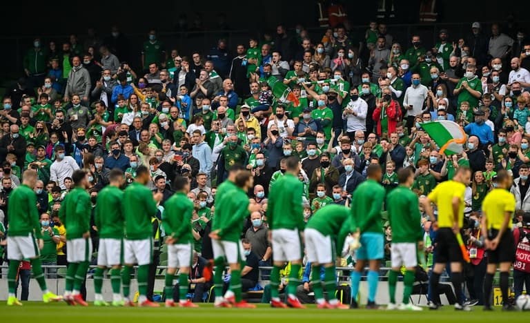 Hearing the fans singing Amhrán na bhFiann for the first time in two years was spine tingling Hearing the fans singing Amhrán na bhFiann for the first time in two years was spine tingling