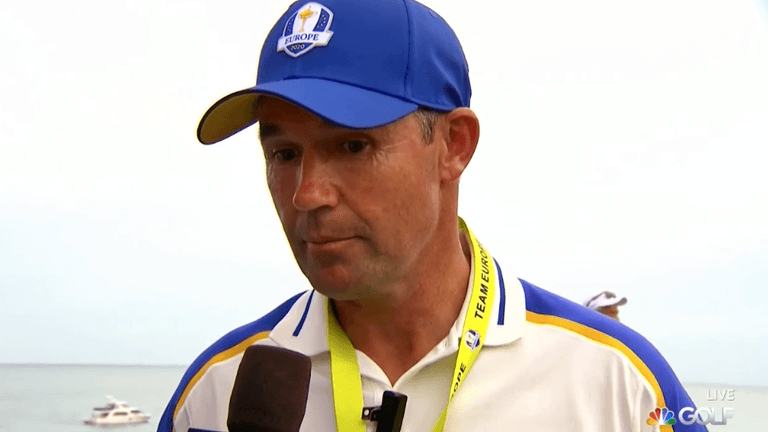 Padraig Harrington struggles to get the words out as Ryder Cup ripped away Padraig Harrington struggles to get the words out as Ryder Cup ripped away