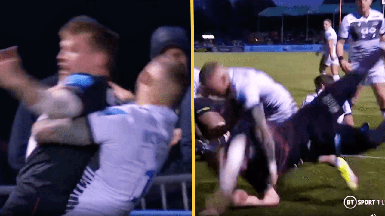 Sale winger Byron McGuigan sent off after bodyslam on Nick Tompkins