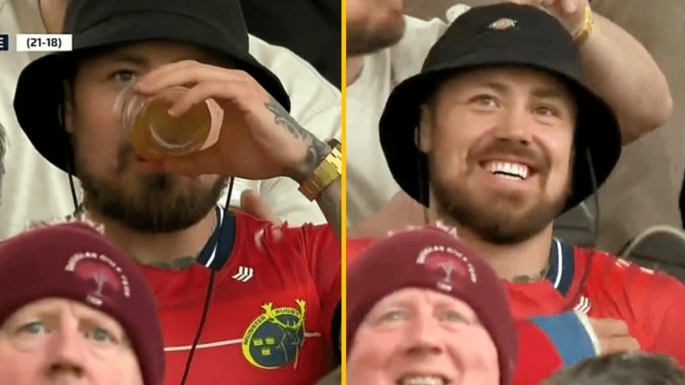 England star Jack Nowell spotted in Munster jersey, on the beers, at Thomond Park England star Jack Nowell spotted in Munster jersey, on the beers, at Thomond Park