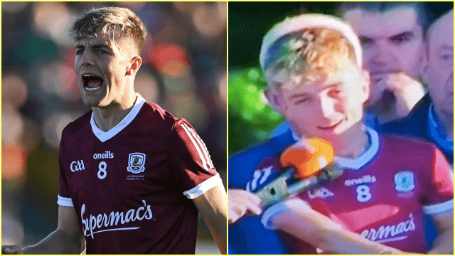 Ecstatic Galway Minor captain accidentally swears during victory speech on live TV