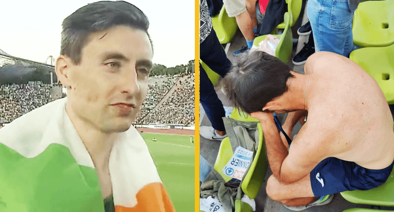 Nothing sums up the power of athletics like photo of Mark English’s coach after 800m bronze Nothing sums up the power of athletics like photo of Mark English’s coach after 800m bronze