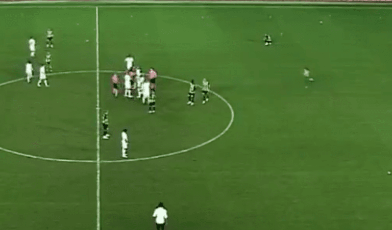 Furious Besiktas fan storms the pitch and drop kicks player