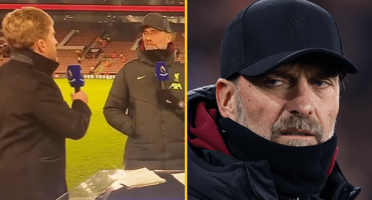 Jurgen Klopp calls Amazon presenter ‘brave’ and ‘ignorant’ during tetchy post-match interview