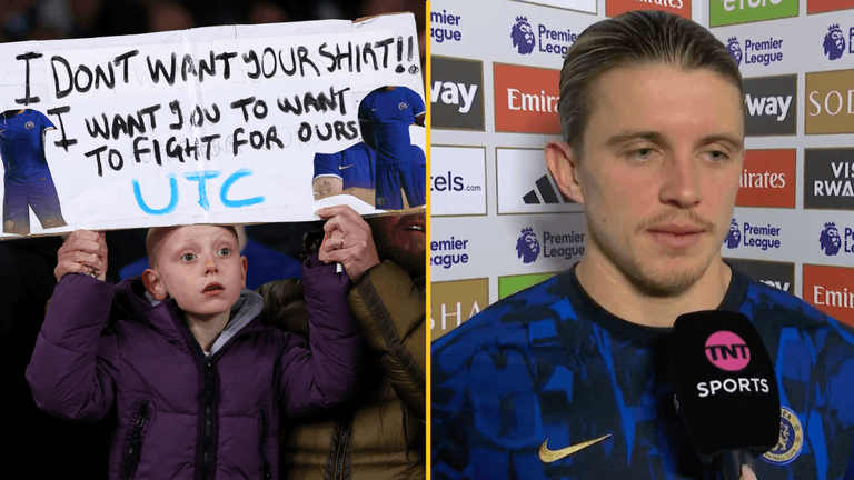 Conor Gallagher responds to brutal sign held up by young Chelsea fan Conor Gallagher responds to brutal sign held up by young Chelsea fan