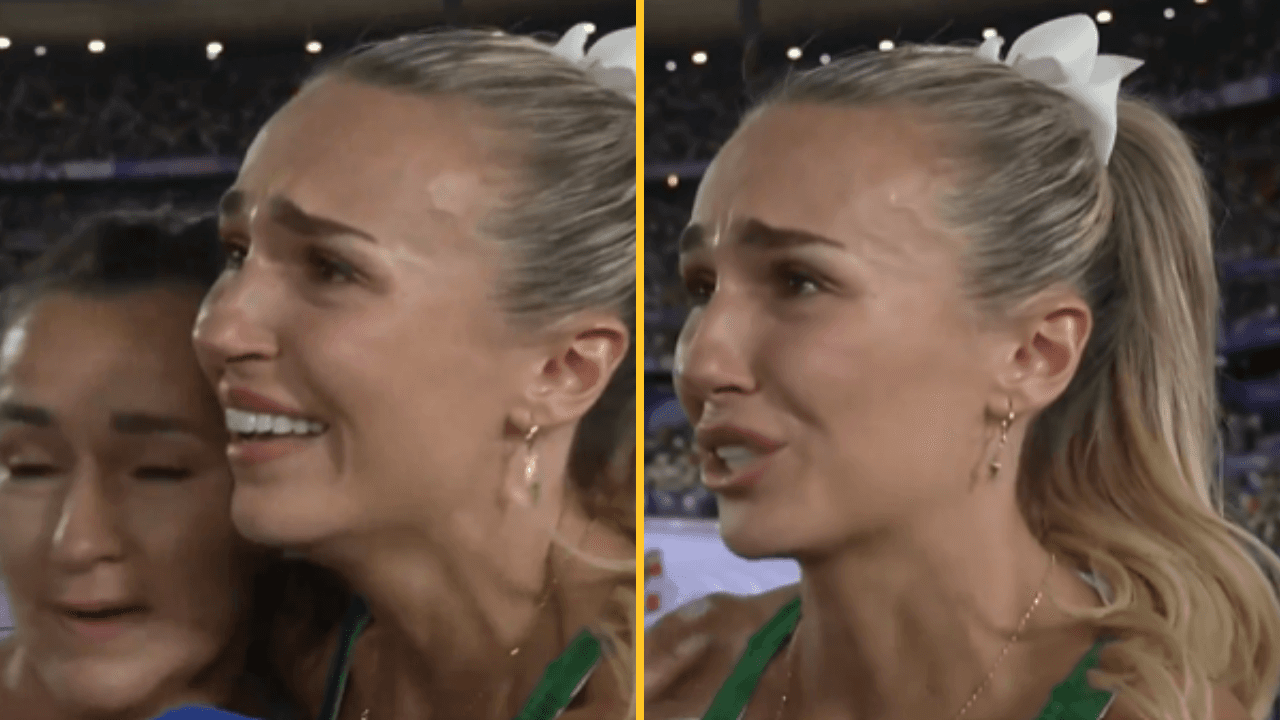 Sharlene Mawdsley gives heart-breaking interview after 4x400m relay team finish fourth