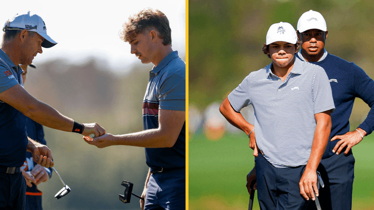 Tiger Woods’ and Padraig Harrington’s sons both make epic aces alongside their dads Tiger Woods’ and Padraig Harrington’s sons both make epic aces alongside their dads