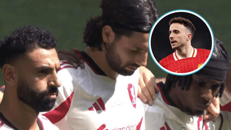Jota minute silence cut short after disruption from Palace fans at Charity Shield Jota minute silence cut short after disruption from Palace fans at Charity Shield