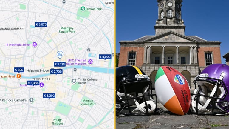 The eye-watering hotel prices for Dublin NFL match with just ‘1% availability’ for visitors