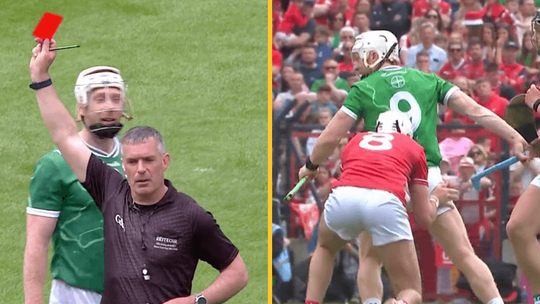Limerick star Lynch given questionable red card Cork loss Limerick star Lynch given questionable red card Cork loss