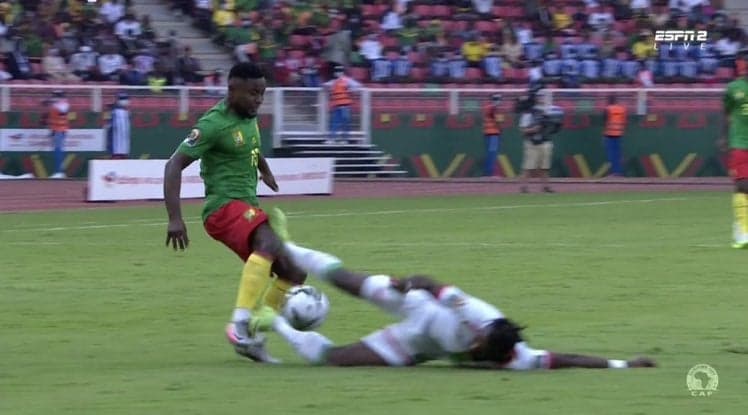 Defender avoids nailed-on red card, 38 seconds into Africa Cup of Nations opener Defender avoids nailed-on red card, 38 seconds into Africa Cup of Nations opener