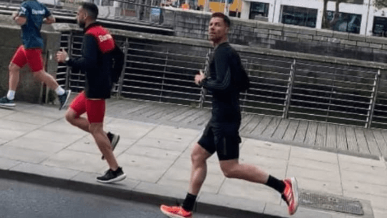 Xabi Alonso spotted out running in Dublin before Europa League final