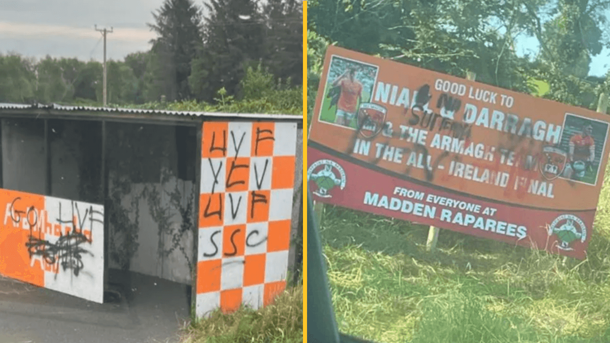 Politicians criticise ‘thugs’ after sectarian graffiti appears ahead of All-Ireland final