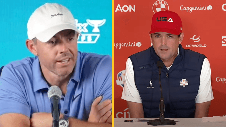 Keegan Bradley hits back at Rory McIlroy after questioning playing captain role Keegan Bradley hits back at Rory McIlroy after questioning playing captain role