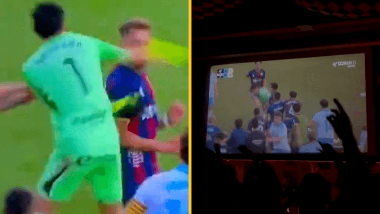 Amazing scenes as pub reacts to crazy punch in big Spanish clash Amazing scenes as pub reacts to crazy punch in big Spanish clash