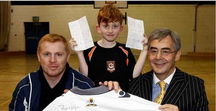 Good guy Neil Lennon meets 9-year-old fan who applied to take over his job Good guy Neil Lennon meets 9-year-old fan who applied to take over his job
