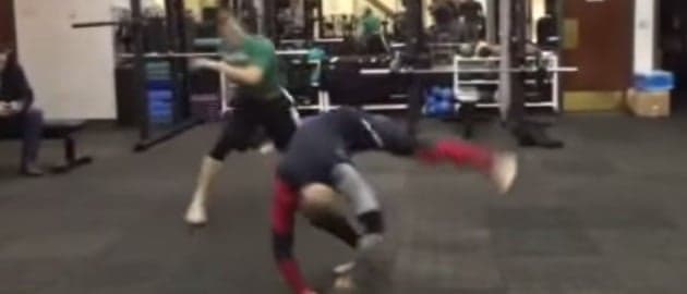 VIDEO: Conor McGregor shows off his capoeira moves against Boston Celtic’s mascot VIDEO: Conor McGregor shows off his capoeira moves against Boston Celtic’s mascot